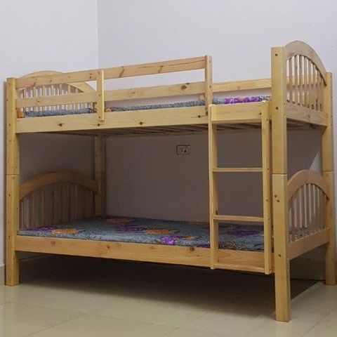 Giường Tầng Uni - Trắng - Gỗ thông - thiết kế chắc chắn, an toàn, độ bền cao, không bị lung lay khi rung lắc, dễ dàng di chuyển và lắp ráp