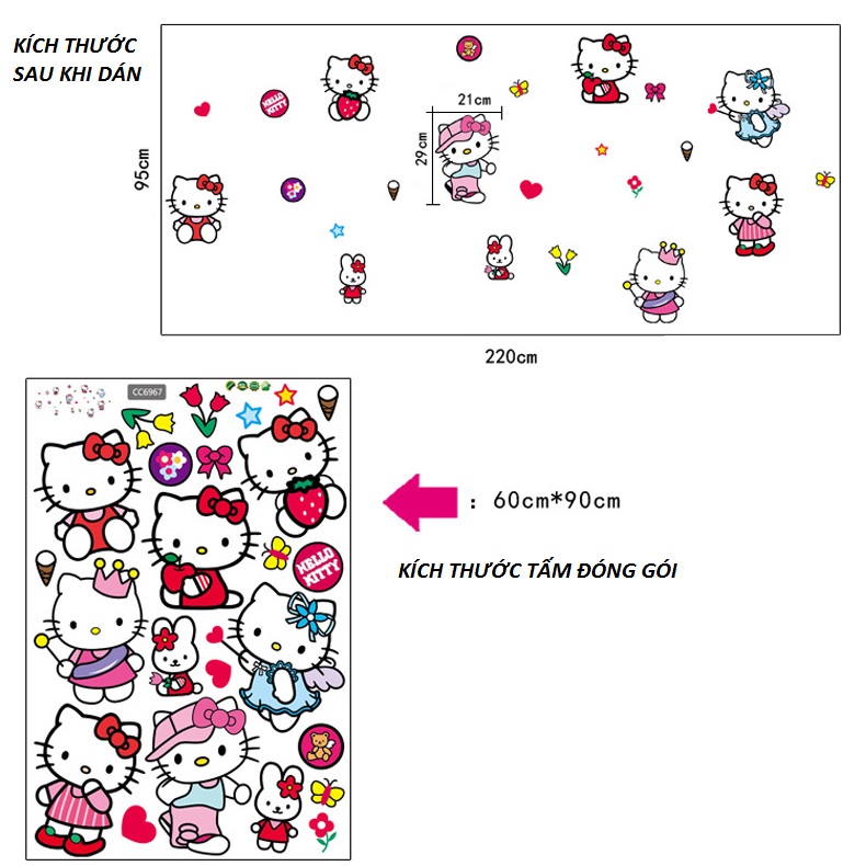 [HCM]DECAL DÁN TƯỜNG KITTY 4