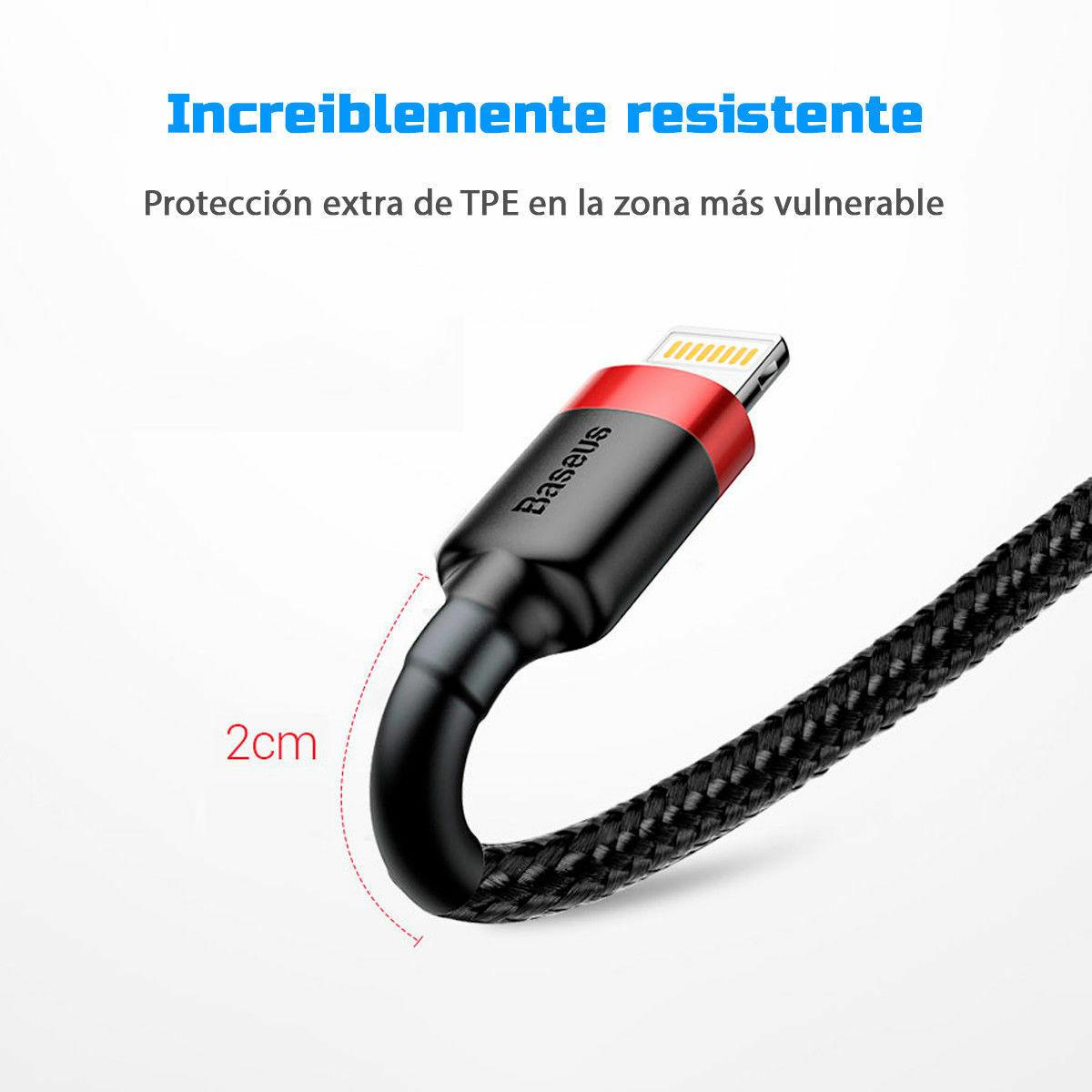 Cáp sạc nhanh, truyền dữ liệu tốc độ cao Baseus Cafule Lightning cho iPhone/ iPad Dài 1M ( 2.4A, Sạc nhanh, Siêu bền)
