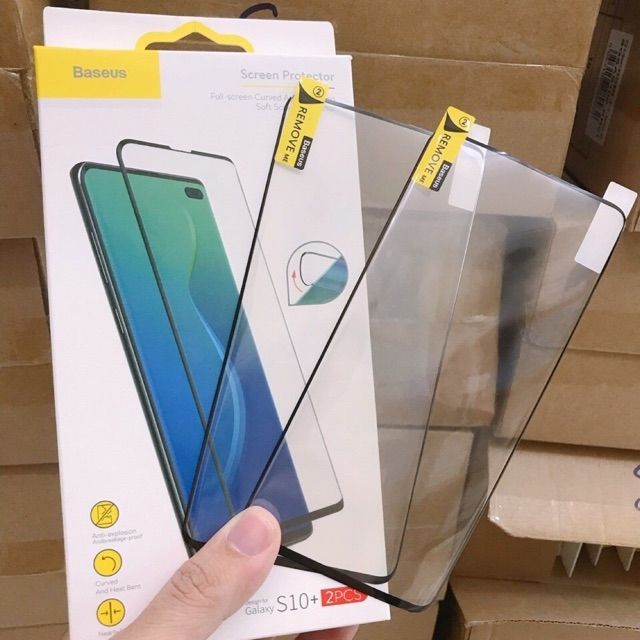 Bộ 2 miếng dán dẻo Baseus Galaxy S10 full màn hình mỏng 0.15mm