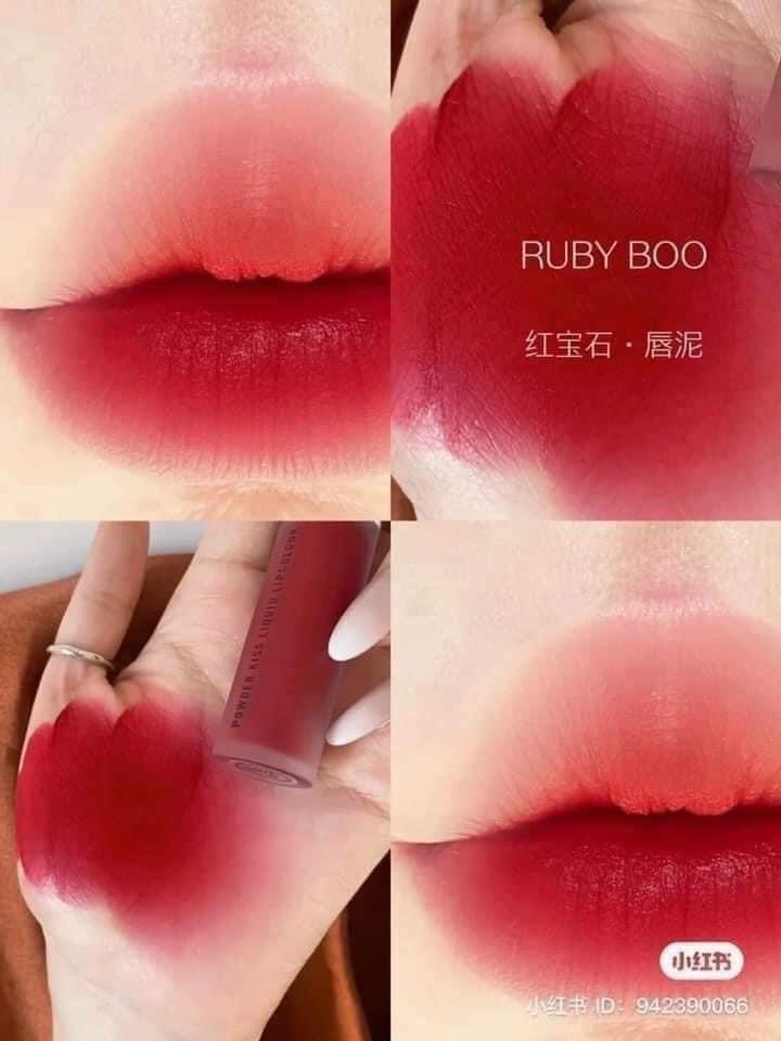 [Genuine] Cream Lipstick Mac powder kiss liquid color 975 Ruby boo-Red Ruby heated