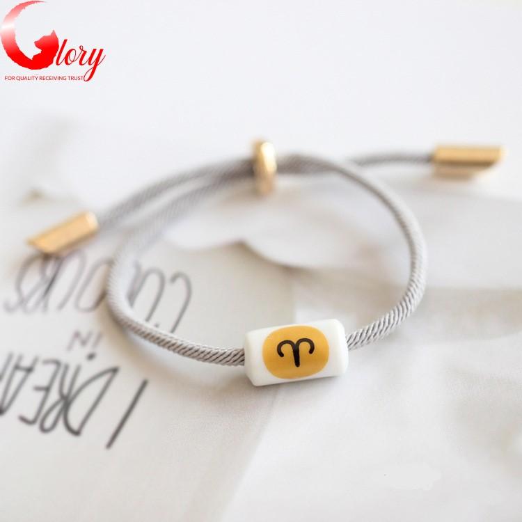 Cute female bracelets 12 zodiac ceramic-cute ceramic bracelets-OEM-BG281653