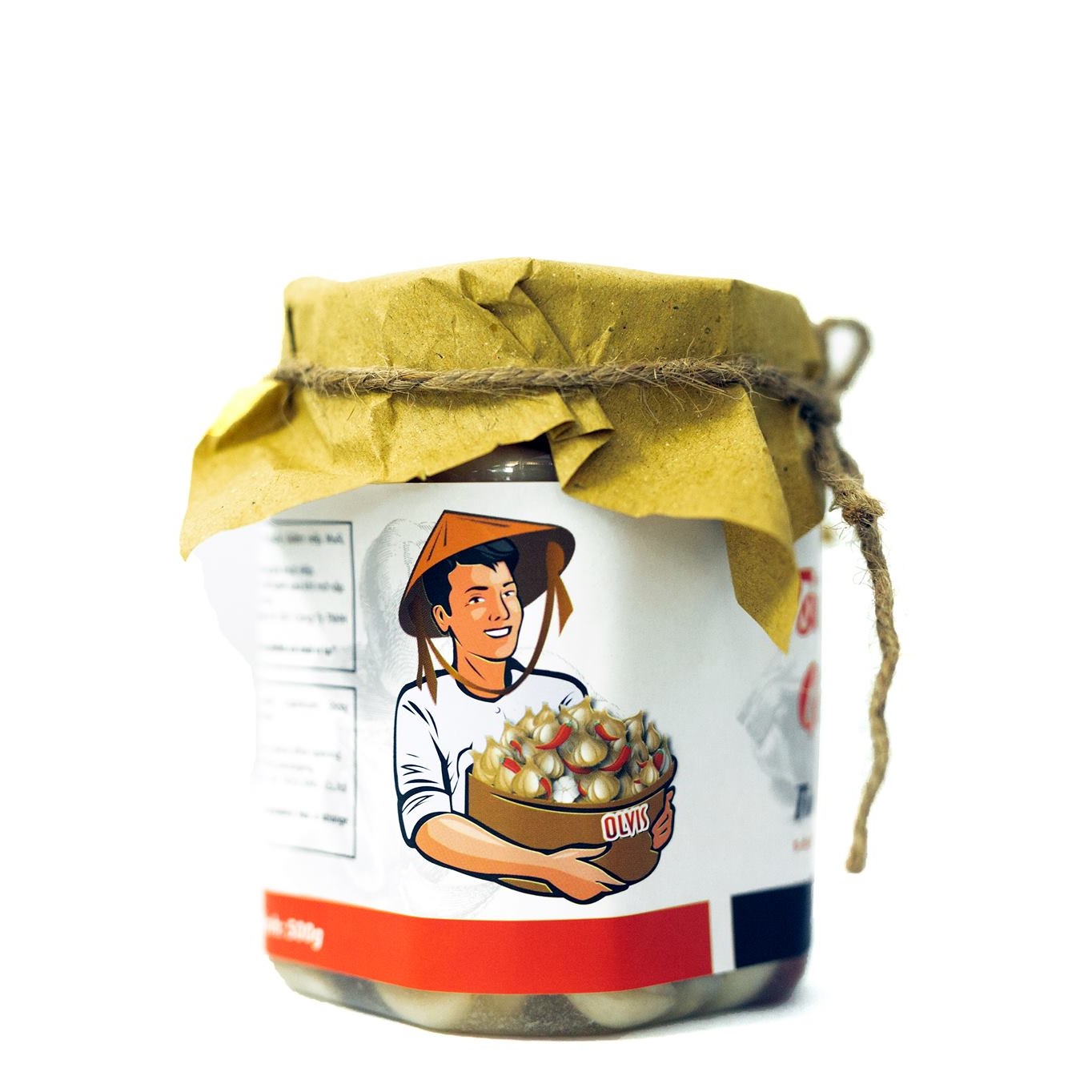 Tỏi Ngâm Giấm Ớt lọ 500g