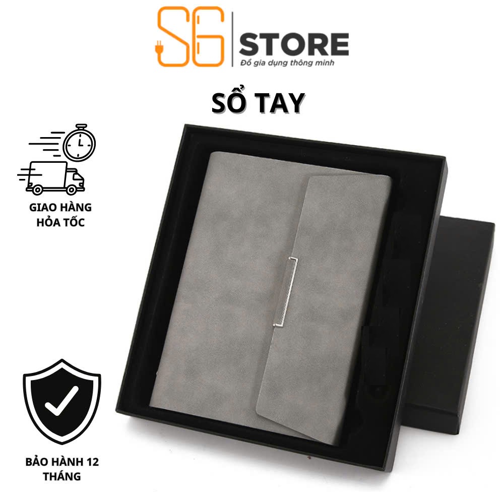 Sổ tay da khổ A5 quà tặng doanh nghiệp cao cấp sang trọng có khắc tên và logo WGH