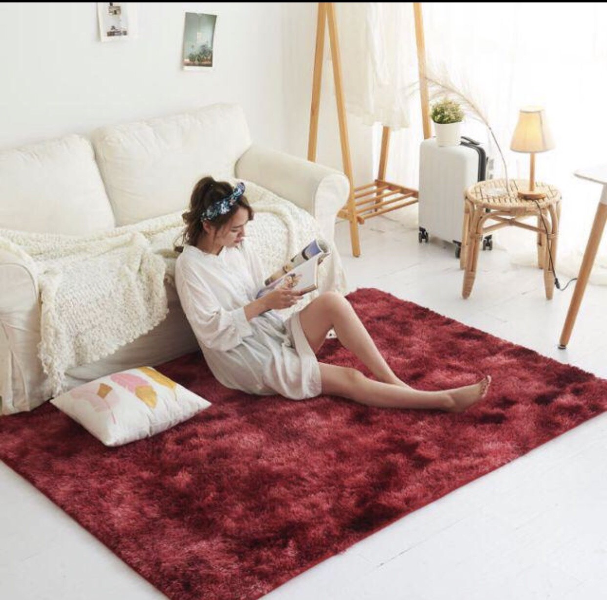 thảm lông  loang nhập khẩu (1m6x2m)