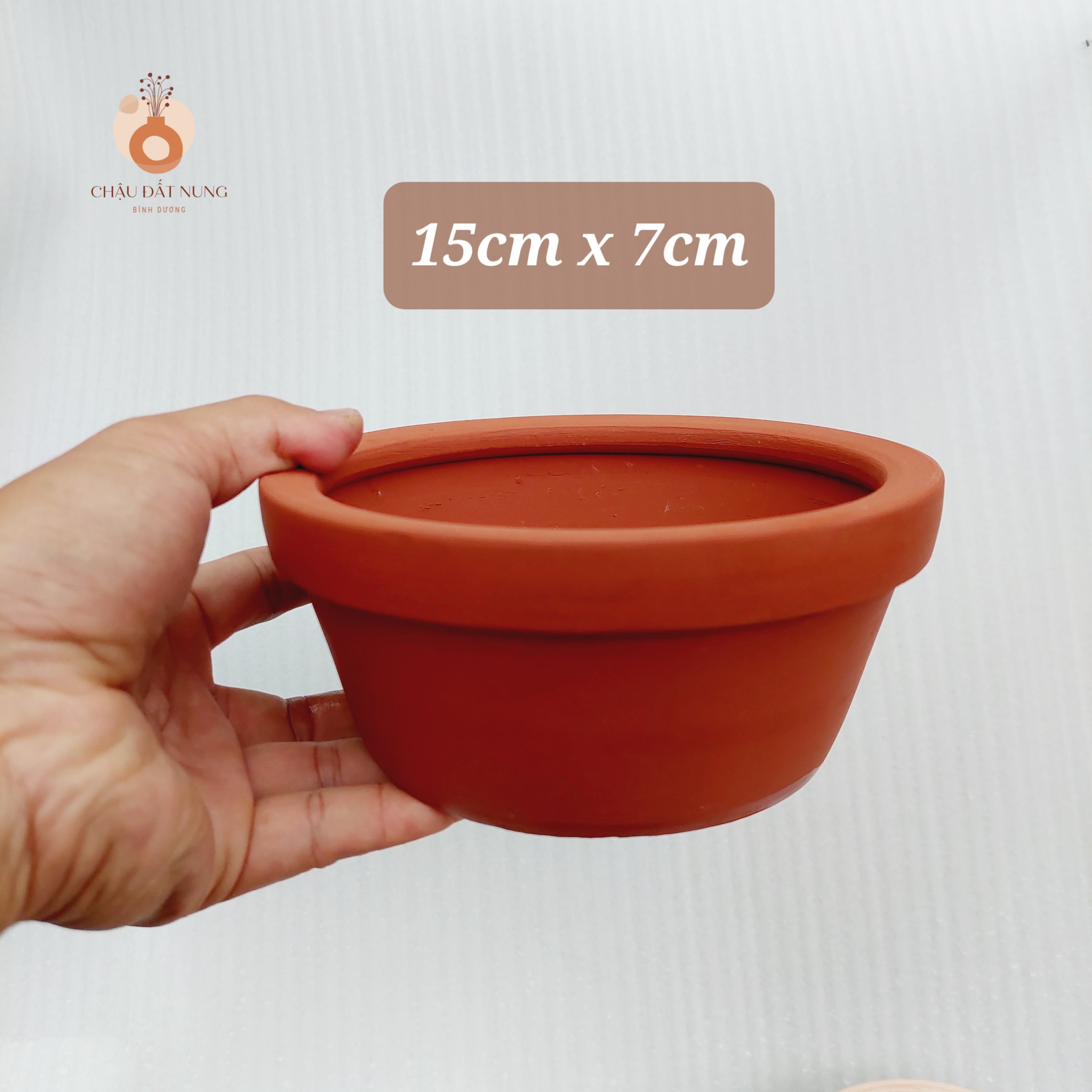 Chậu đất nung - Cái thau phổ biến nhất, đủ kích thước từ nhỏ đến lớn
