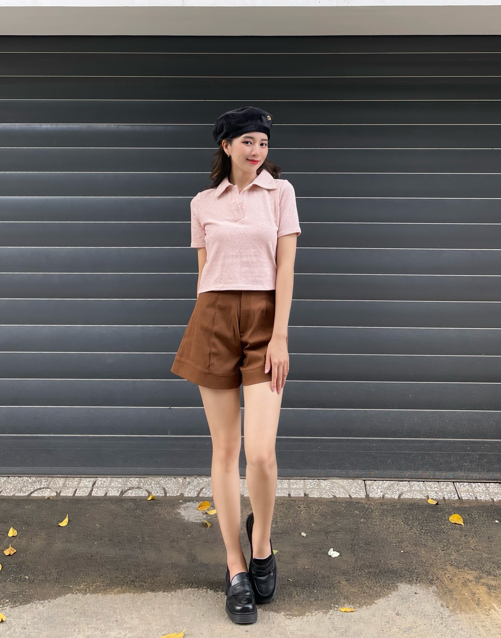 MIỀU_ÁO CROPTOP POLO SỌC