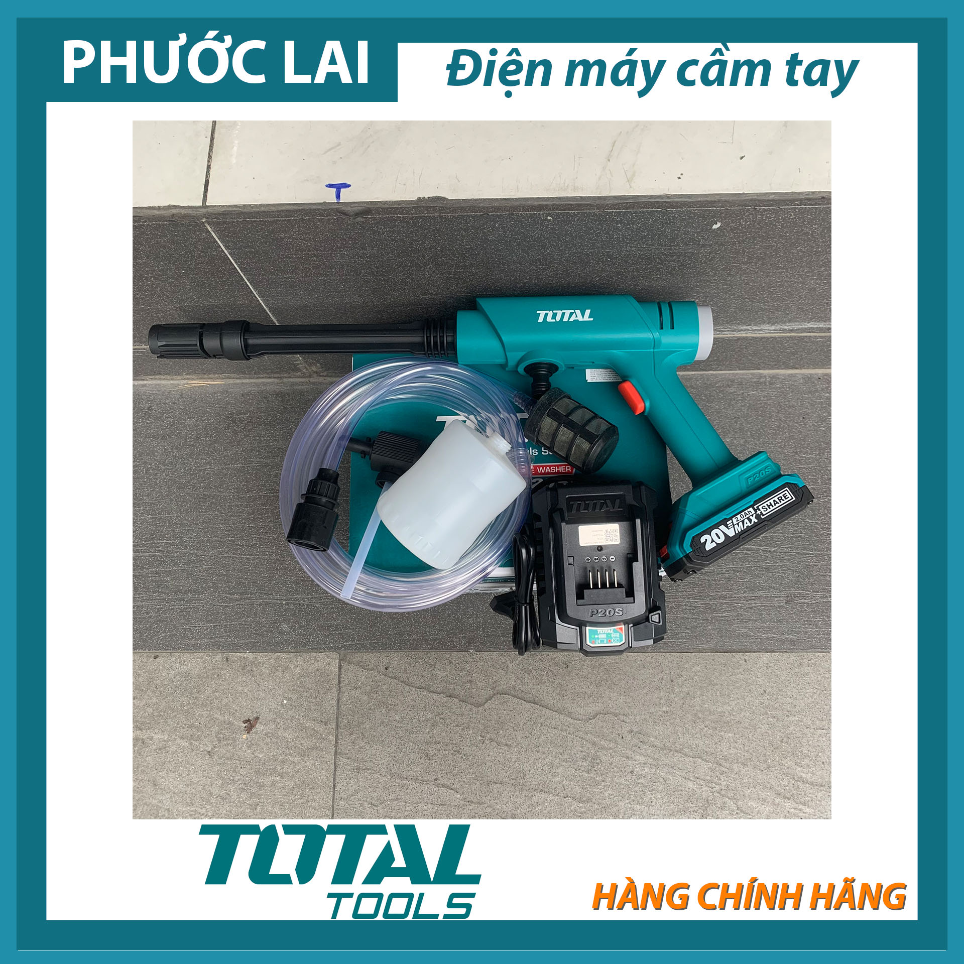 Máy xịt rửa dùng pin 20V (Chính Hãng) TOTAL TPWLI20282