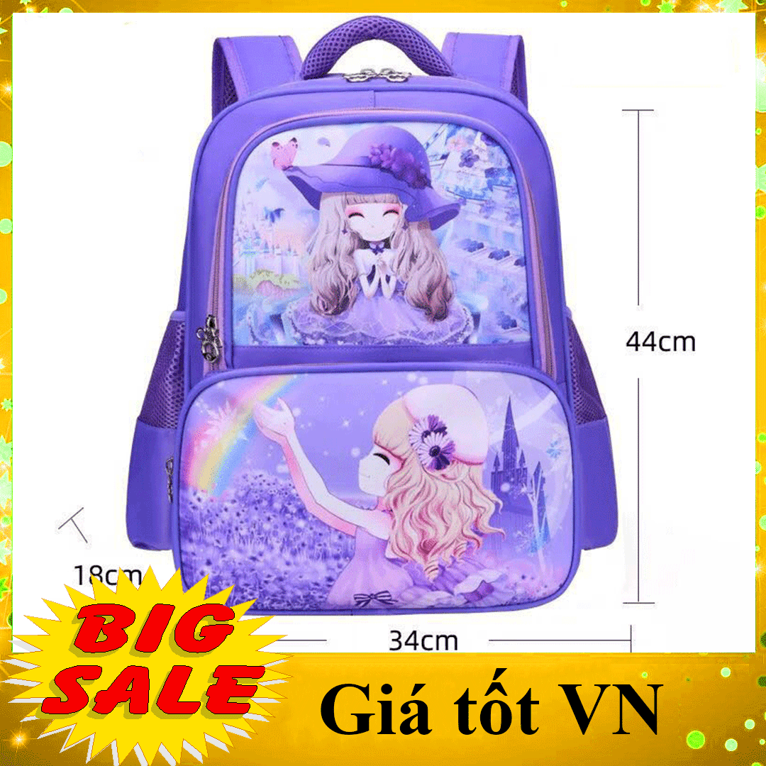[HÀNG ĐẸP] Balo đi học cho bé gái từ lớp 3 đến lớp 9, cặp sách chống thấm nước thiết kế thông minh 3 ngăn để đồ dùng học tập, ba lô cấp 1 cấp 2, tiểu học, trung học, lớp 3,4,5,6,7,8,9