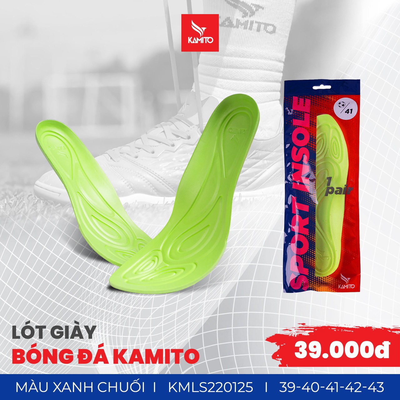Lót giày đá bóng Kamito chính hãng