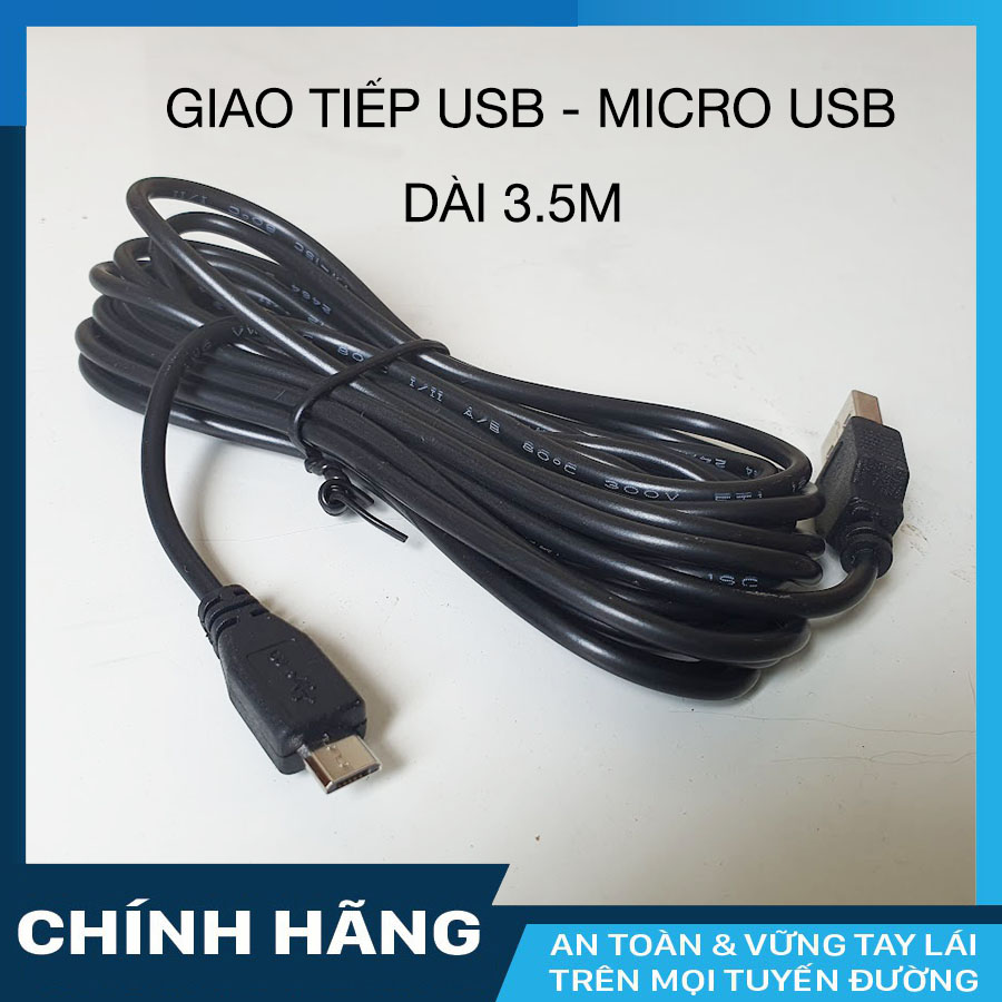 Cáp sạc 5V/ 2A Micro USB và Mini USB mini cho camera hành trình ô tô dài 3.5m