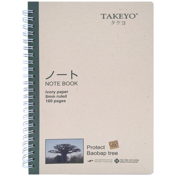 Sổ lò xo Takeyo A6 (160 trang)