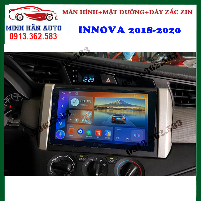 Bộ màn hình Android OLEDPRO 9 INCH cho xe TOYOTA INNOVA 2018-2019, màn cảm ứng với độ sắc nét cao, kết nối wifi, xem phim nghe nhạc thuận tiện - lắp màn hình dvd cho oto, lắp camera lùi cho kia morning, thế giới phụ kiện ô tô
