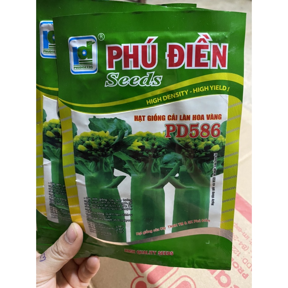 Hạt giống cải làn hoa vàng (cải rổ, độ nảy mầm cao, rau nhiều dinh dưỡng, ăn mềm ngọt )