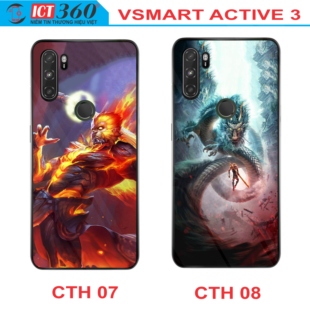 Ốp Lưng Kính VSMART ACTIVE 3 - in Theo Yêu Cầu ( Nhiều Hình)
