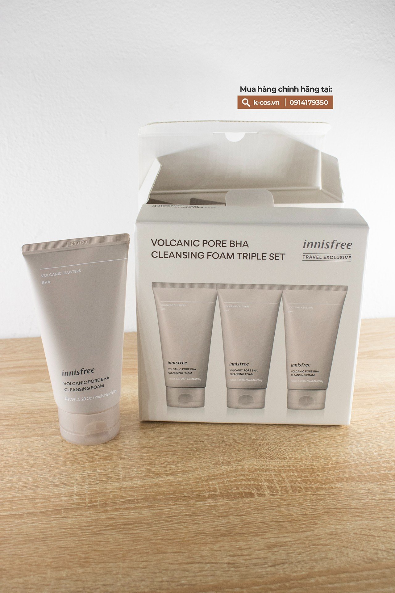 Sữa Rửa Mặt Tro Núi Lửa INNISFREE Volcanic Pore Cleansing Foam 150ml