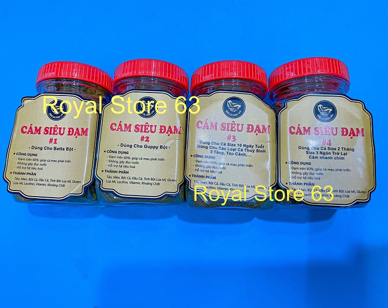 Cám siêu đạm cao cấp pl1, pl2, pl3, pl4 thức ăn dành cho cá cảnh