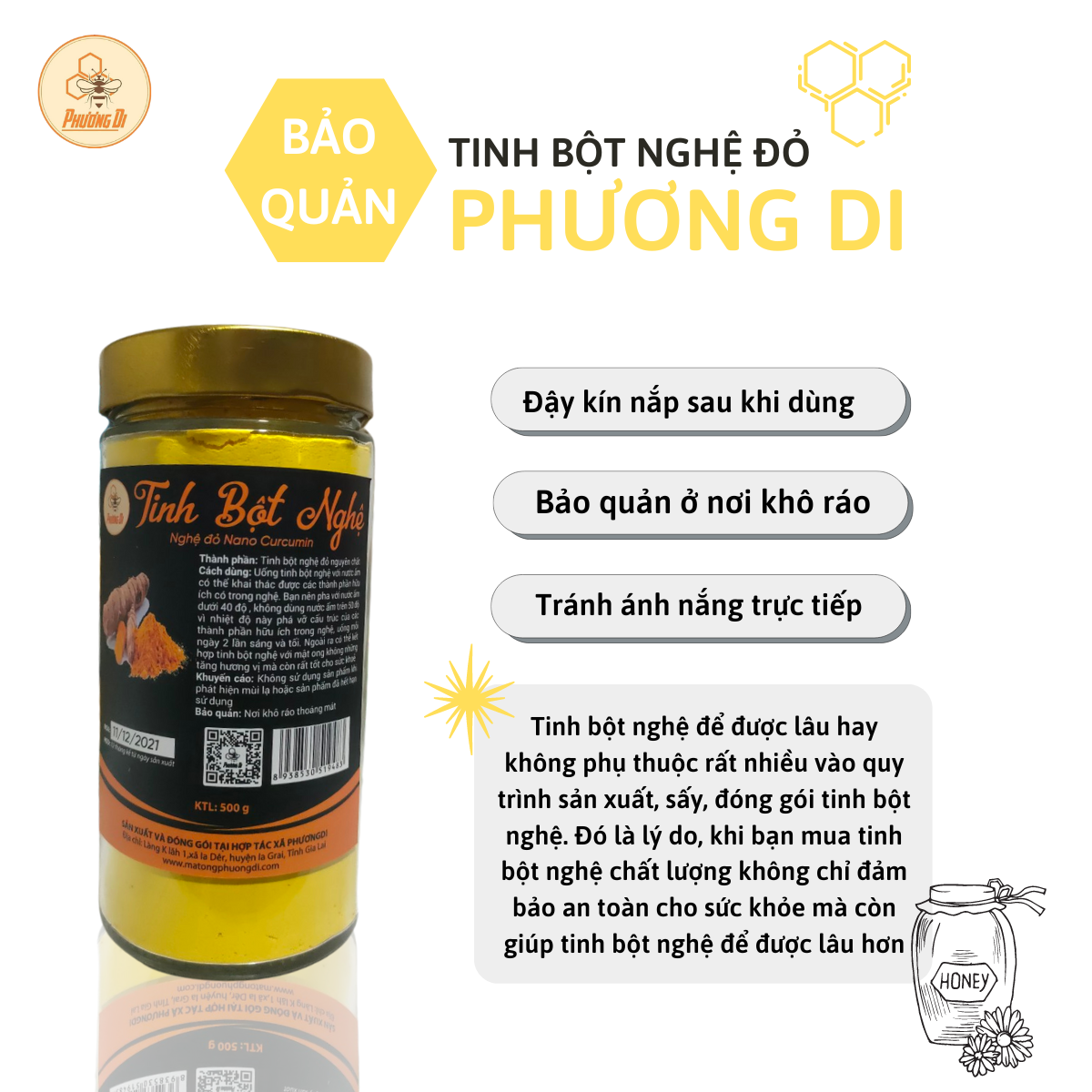 Tinh bột nghệ đỏ Phương Di