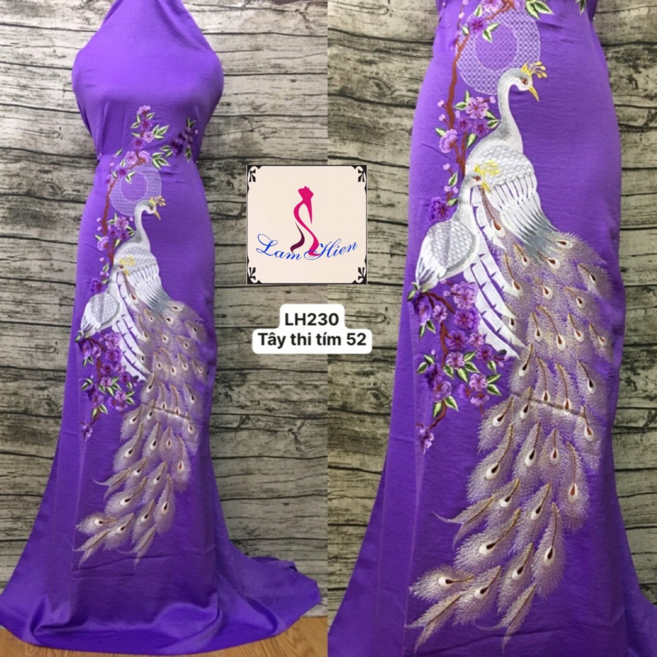 Vải áo dài thêu cao cấp modell LH230