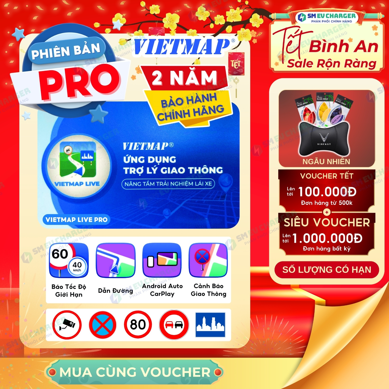 2 Năm Ứng Dụng Vietmap Live Pro | Youtube Premium 6 Tháng |Trợ Lý Dẫn đường online | Cảnh báo giao thông | Cấm dừng đỗ toàn quốc | Chính hãng SMEV
