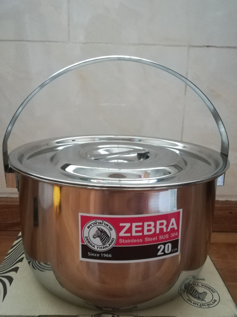 Nồi Inox Zebra Thái Lan Indian Có Quai Xách 20cm 22cm