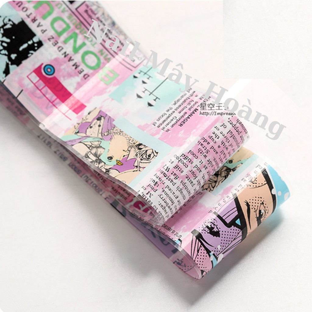 Foil báo chí dán móng