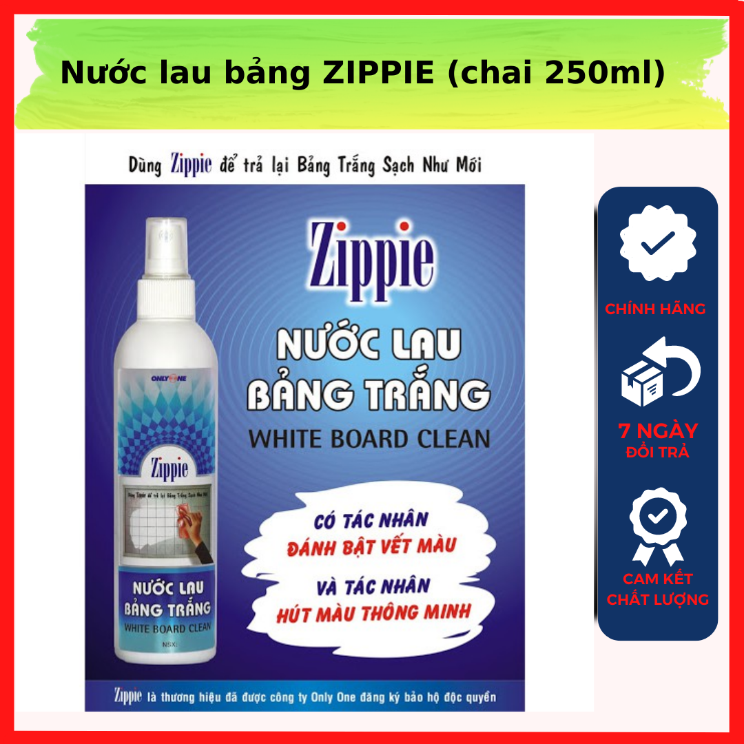 Nước lau bảng ZIPPIE (chai 250ml)