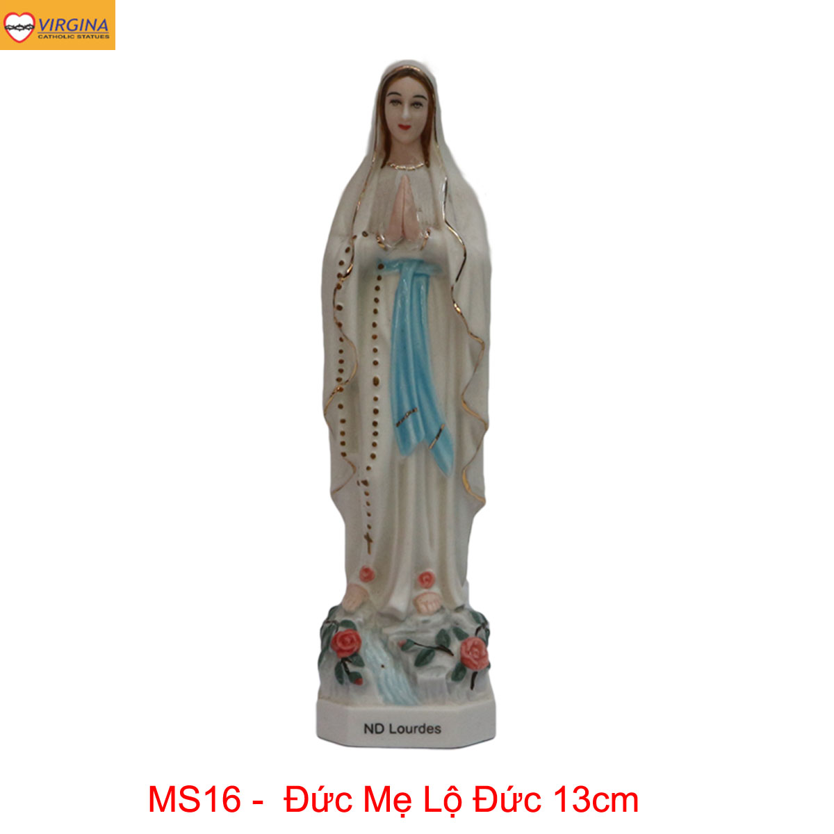 Tượng sứ - Đức Mẹ Lộ Đức 17cm