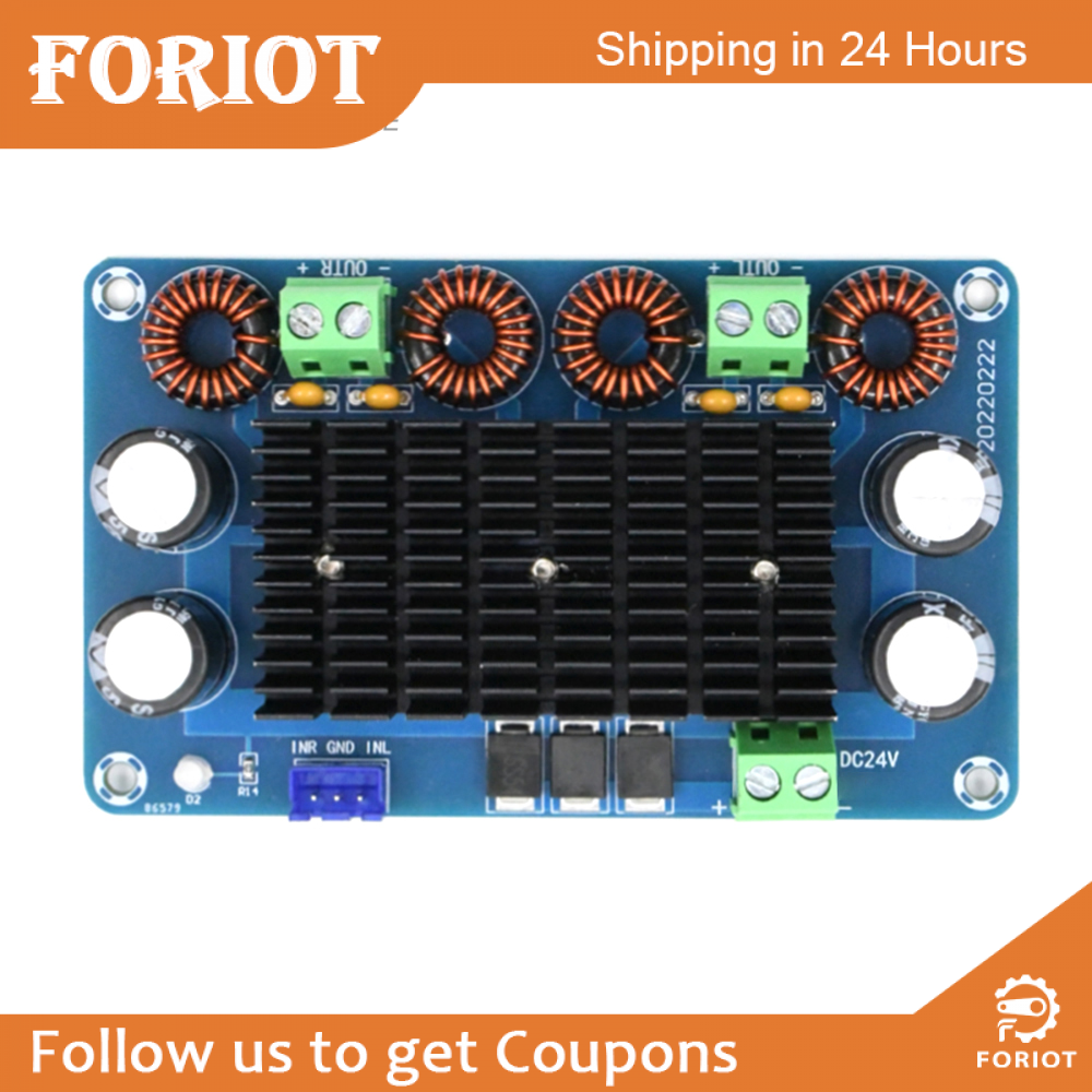 Foriot digital power amplifier board stereo stage audio module power amplifier output 24v 150wx2