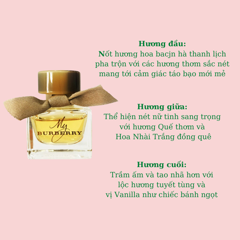 Nước Hoa Nữ My Burberry 90ml, Nước Hoa Nữ Thơm Lâu 12h, dầu thơm nữ mùi ngọt, quyến rũ