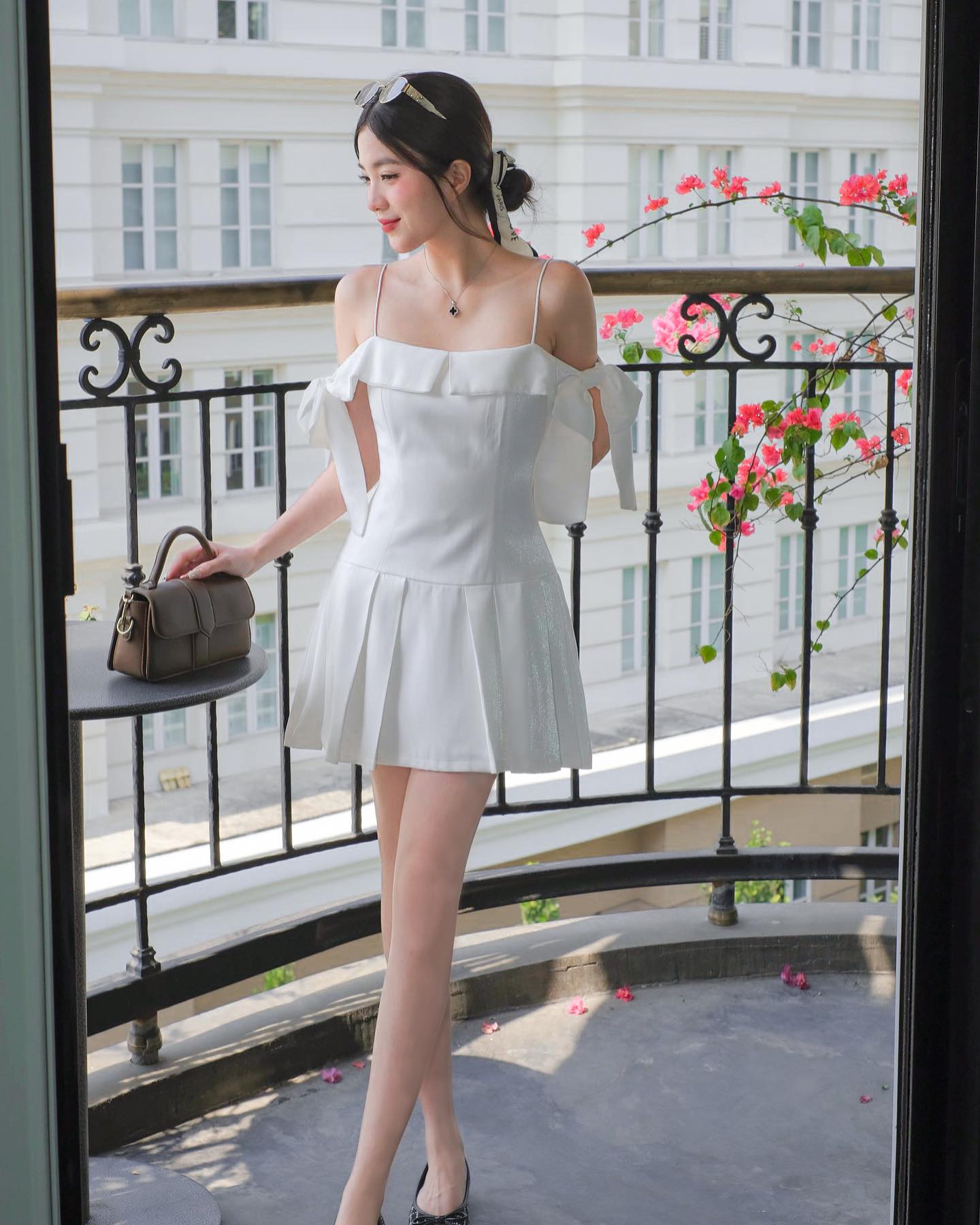 GOLA - Đầm CASMIA - Đầm trễ vai nơ tùng xếp ly