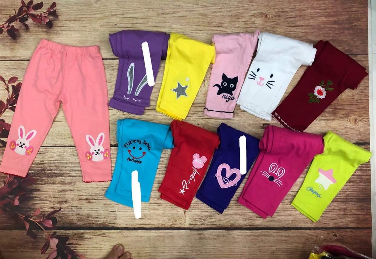 combo 4 quần legging cho bé gái từ 7-23kg