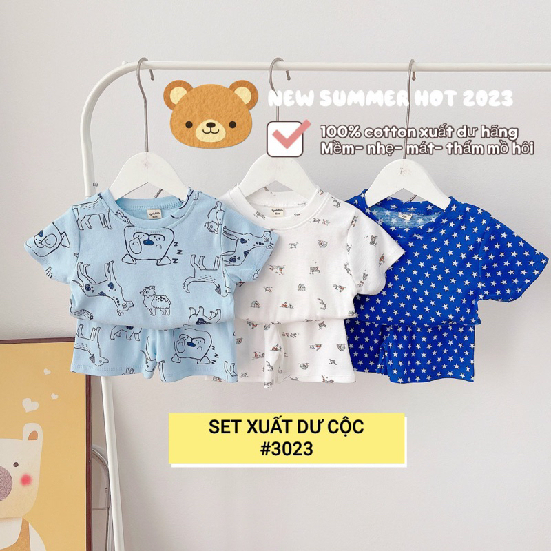 Set 3 bộ cộc tay xuất dư bé trai