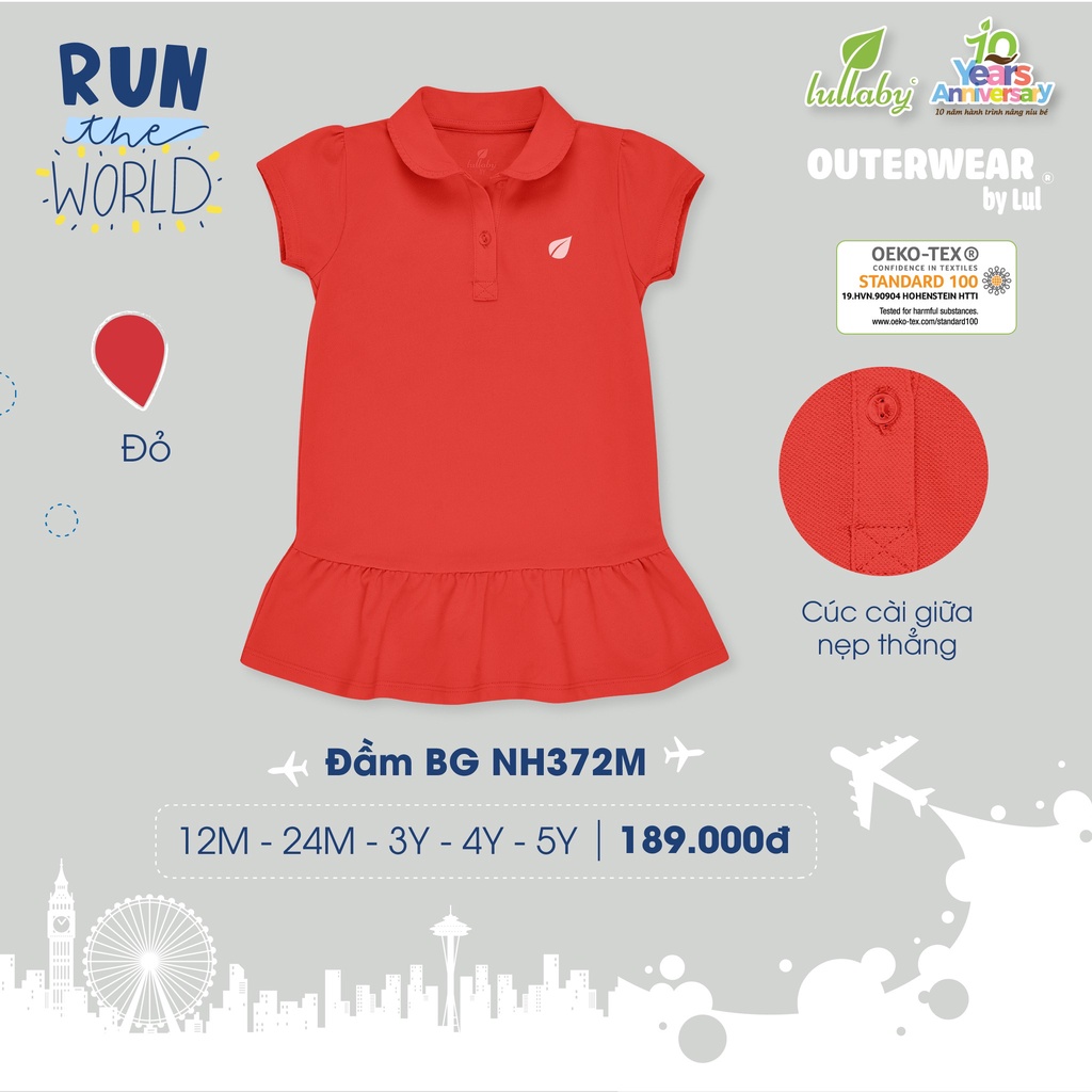 2-5Y Đầm bé gái Lullaby NH372M (Váy bé gái Lullaby)