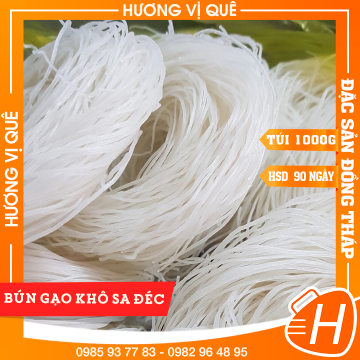 Bún gạo khô sa đéc - túi 1000g - đặc sản đồng tháp