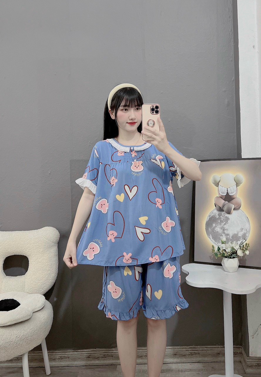 Super Cool Linen Maternity Set with Lotus Collar