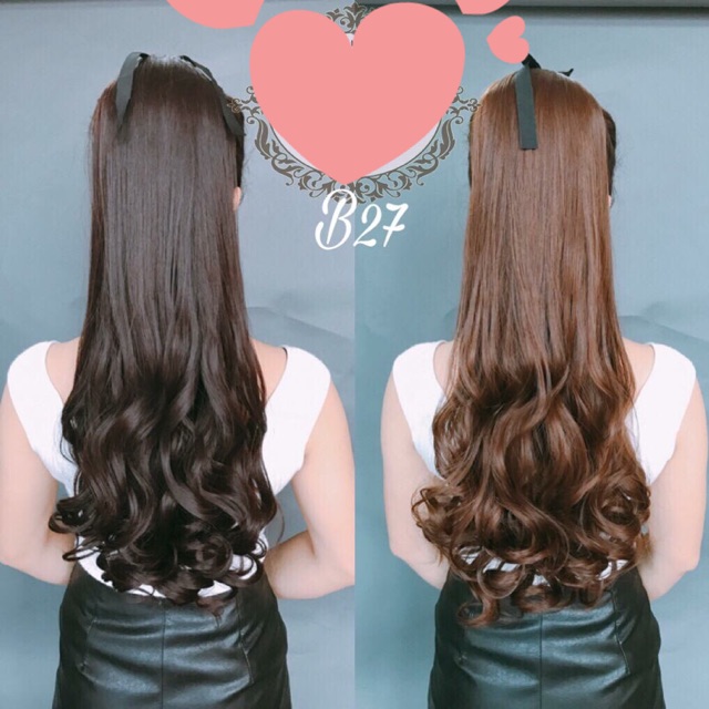 Tóc giả cột xoăn đuôi