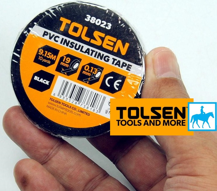 Cuộn băng keo điện đen TOLSEN 38023