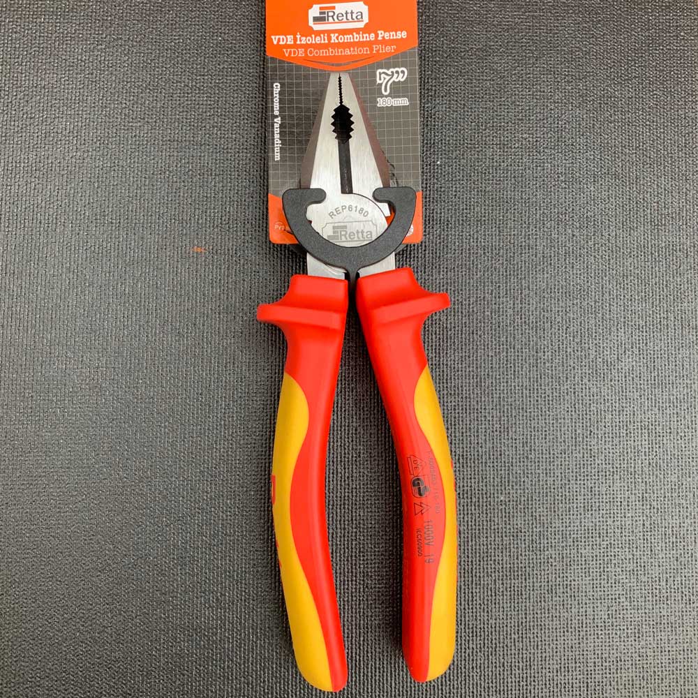 [HCM]Kìm đa năng cách điện 180mm 1000V Retta - REP6180
