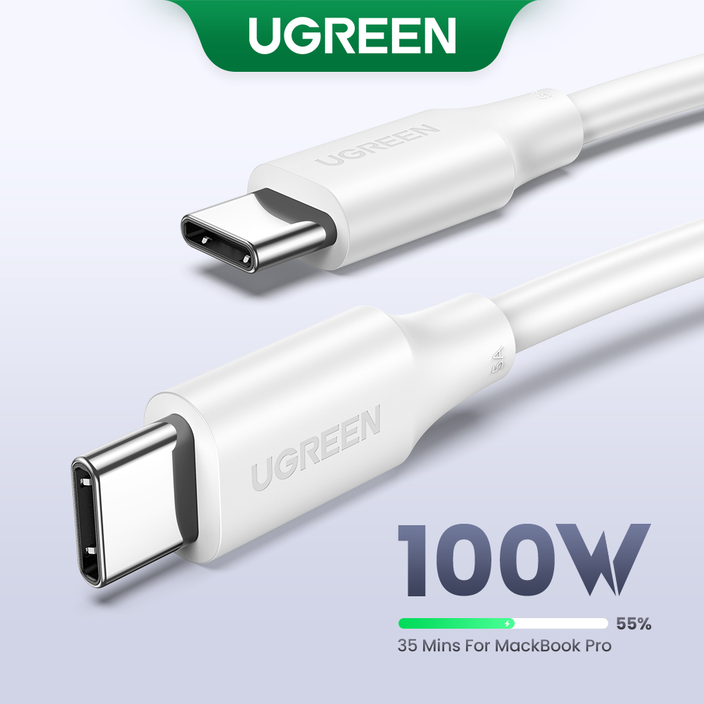 Cáp USB C sang USB C UGREEN 100W, Dây sạc nhanh 5A Type C Tương thích với PPS MacBook Pro 2022, iPad Pro 2022, Elitebook, Dell XPS/Inspiron, Samsung S23 S22 Xiaomi 11t 12t Pixel, Switch Model:15176