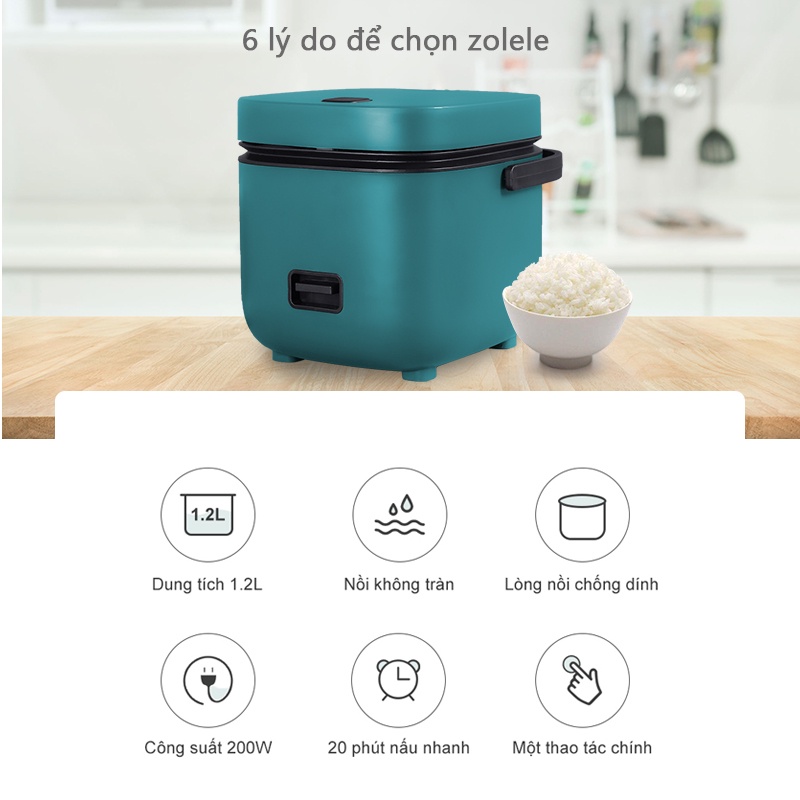 Nồi cơm điện mini ZOLELE ZB001 1.2L (Lòng nồi 800ml)