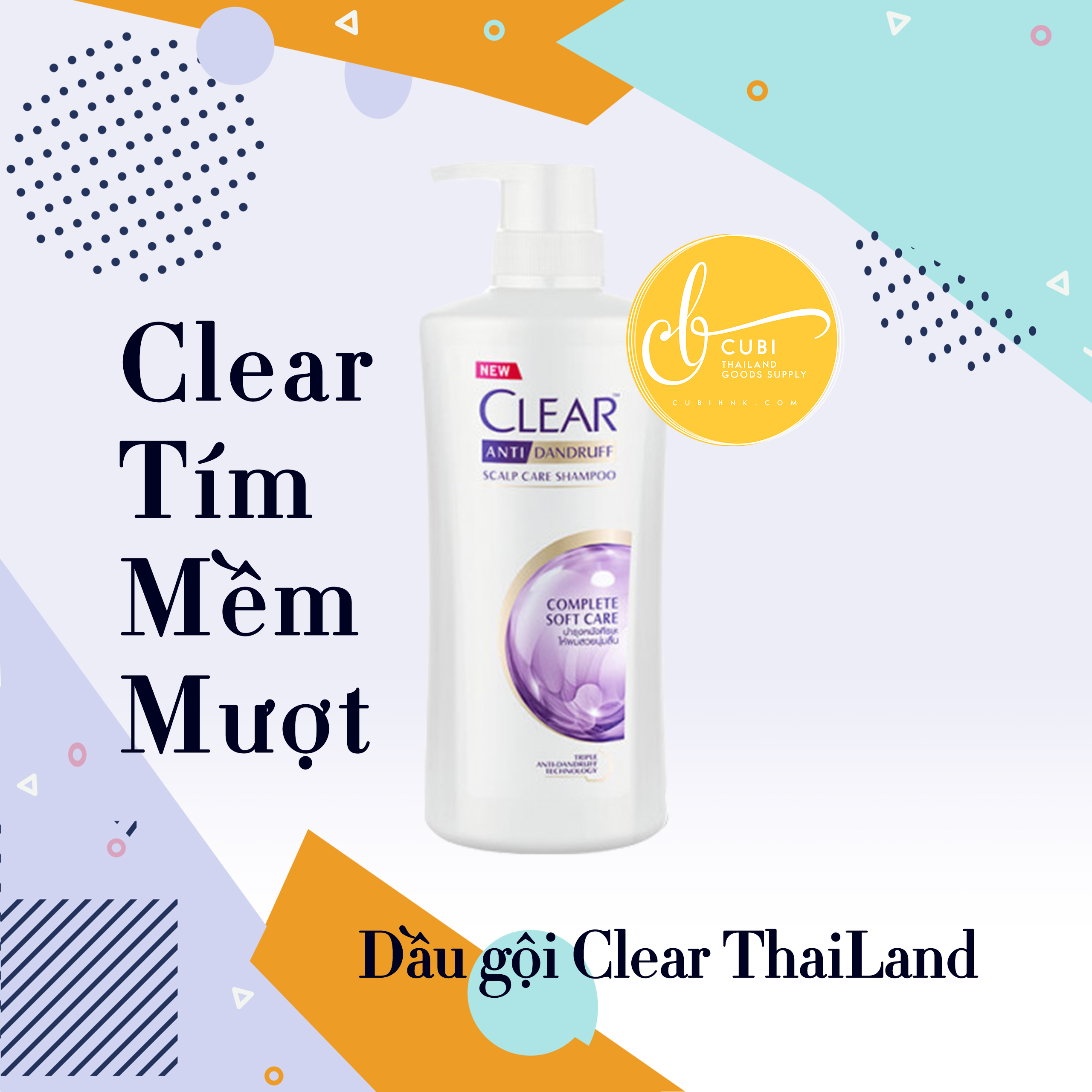 Dầu gội Clear Tím Mềm Mượt Thái Lan