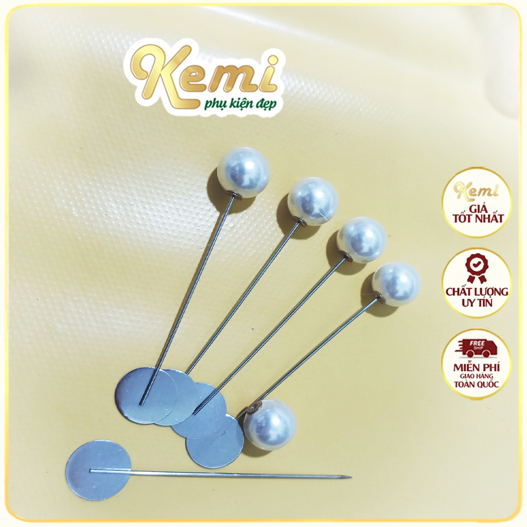 Đế trâm ngọc châu cài váy áo - phụ kiện thời trang DIY handmade