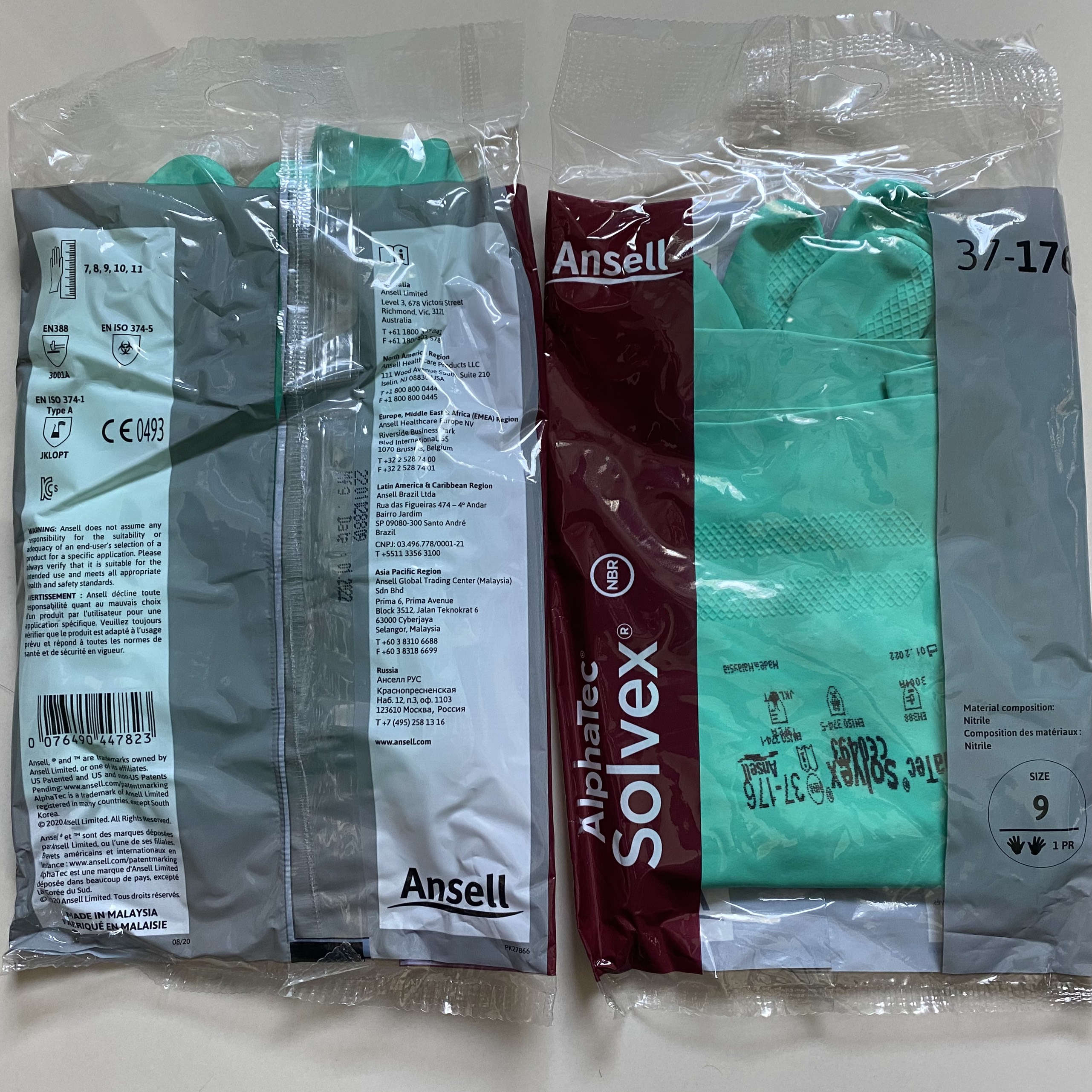 Găng tay chống hóa chất Alsell alphatec solvex 37-176