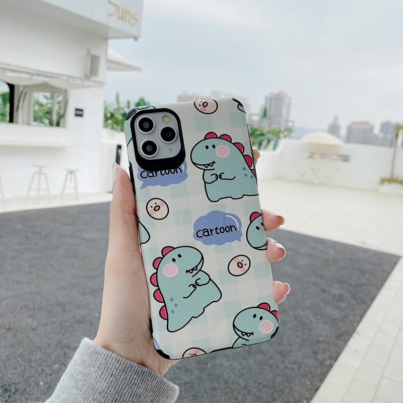 Ốp Lưng Da IMD DiNo Cartoon