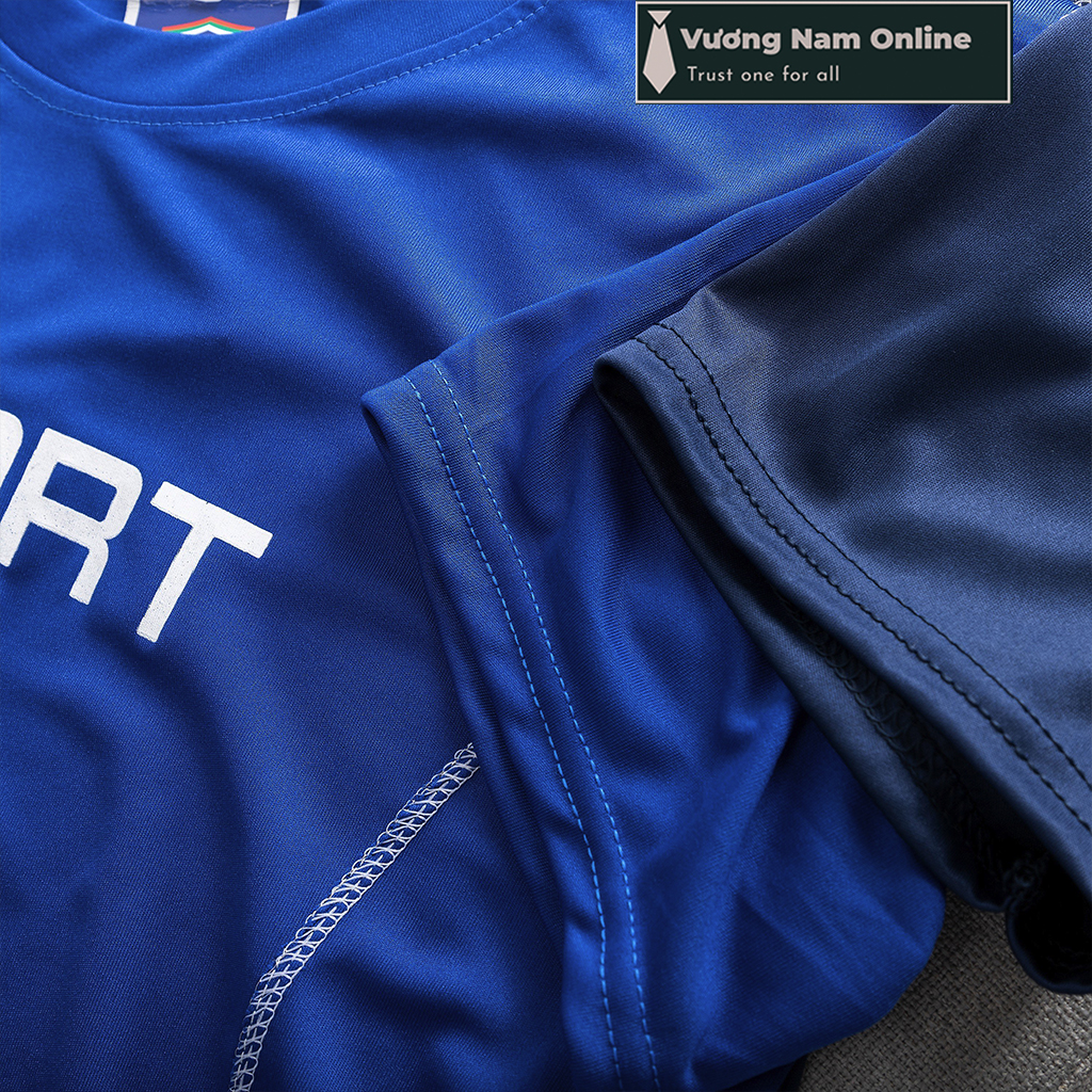 Áo thun nam thể thao SPORT cổ tròn đẹp ngắn tay vải thun lạnh chỉ may nổi