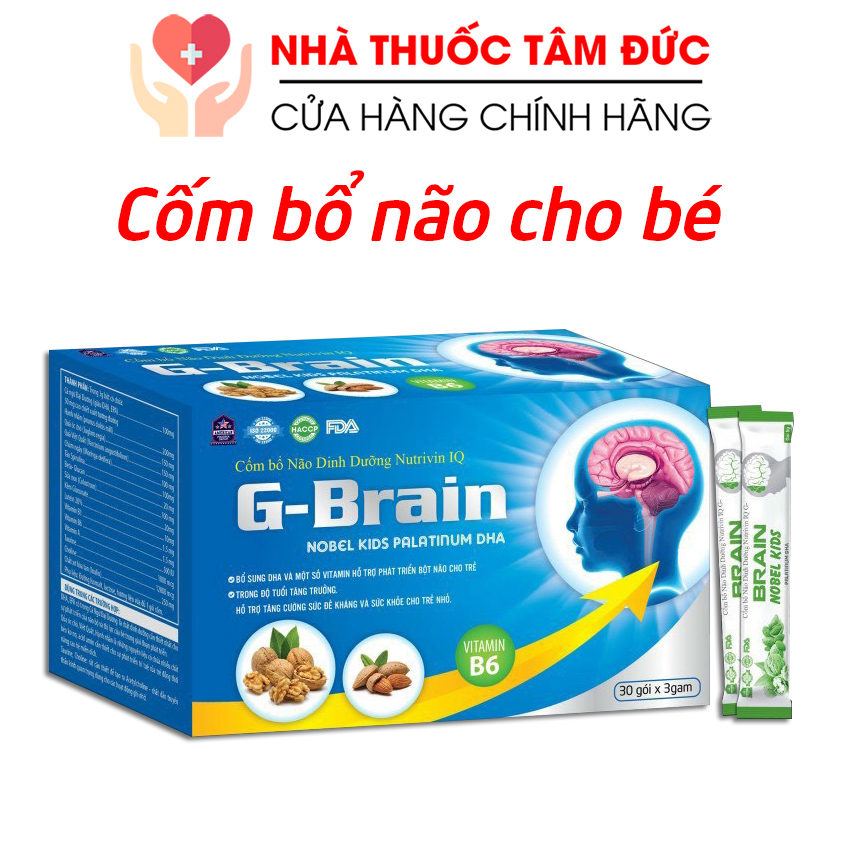 Cốm bổ não dinh dưỡng G Brain cho trẻ em phát triển não bộ, trí tuệ