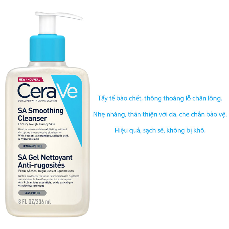 Sữa Rửa Mặt CeraVe SA Smoothing Cleanser 236ML