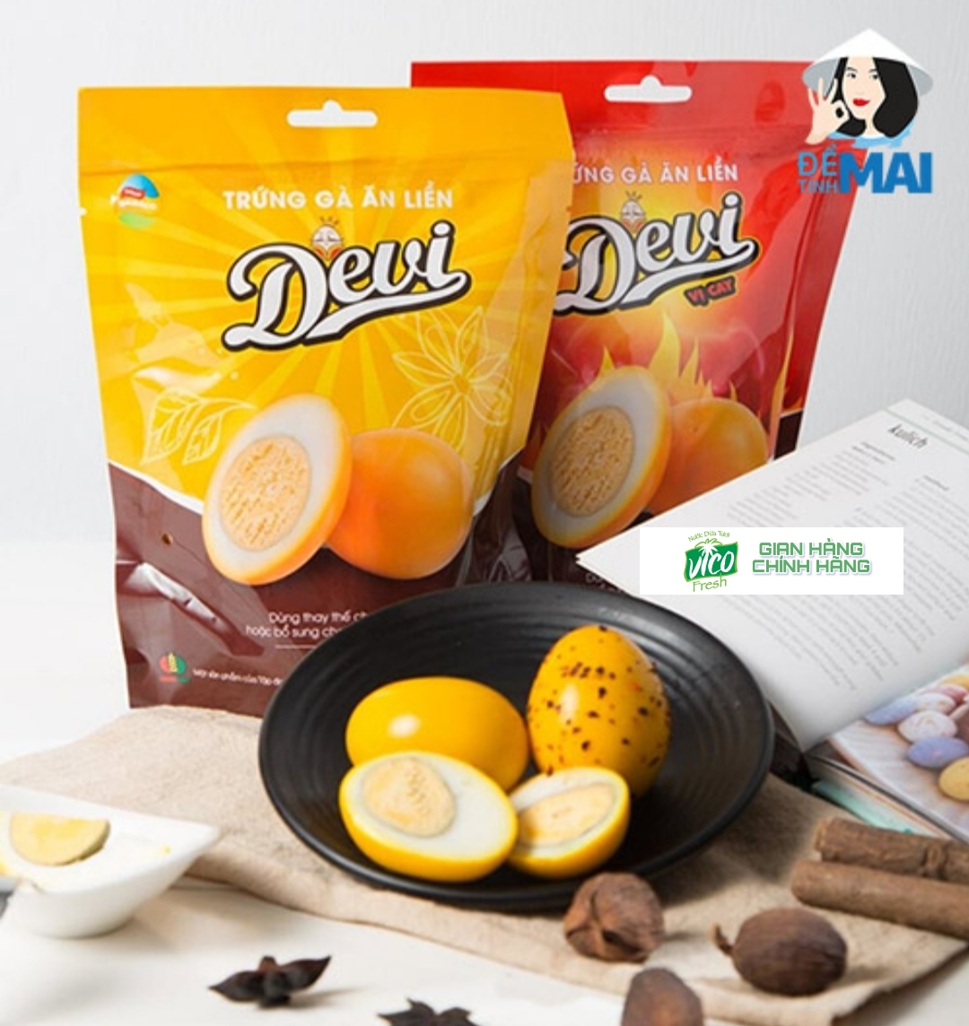 Túi 10 quả Trứng gà ăn liền Devi Dabaco (Ăn vặt, bữa sáng, bữa phụ)