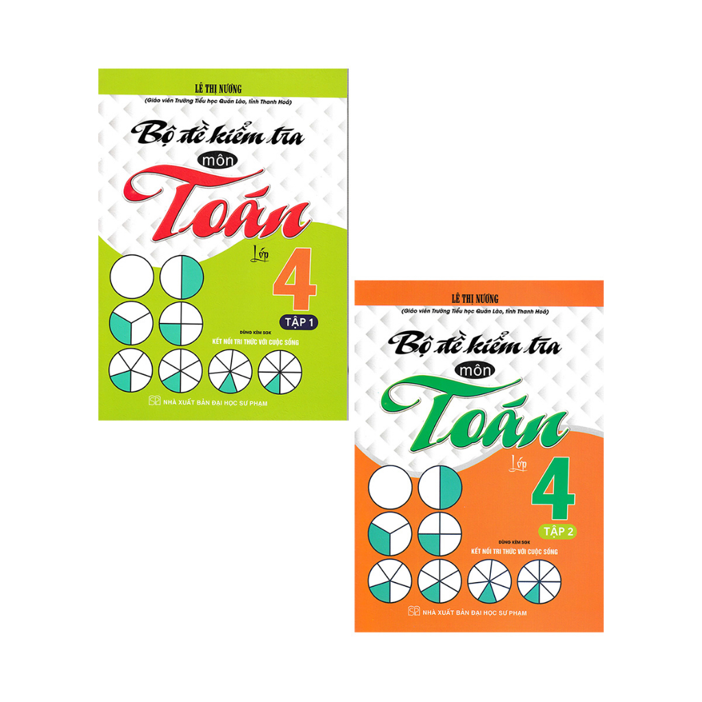 Sách - combo bộ đề kiểm tra môn toán lớp 4 tập 1 + 2 - ha